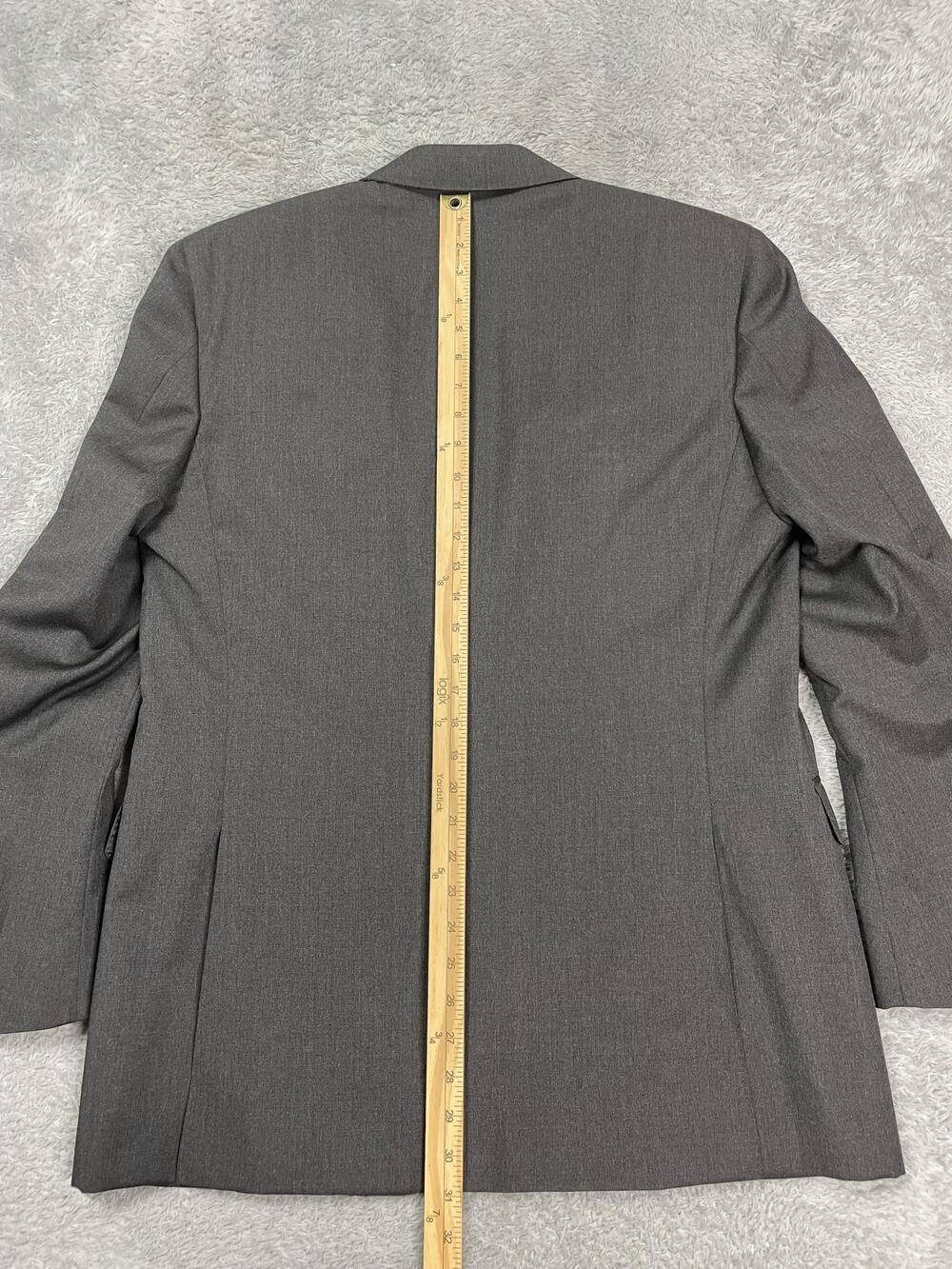 Canali Suit Jacket Mens IT 52R Gray Solid 100% Wool 2 Button Classic Fit Italy - Picture 14 of 15